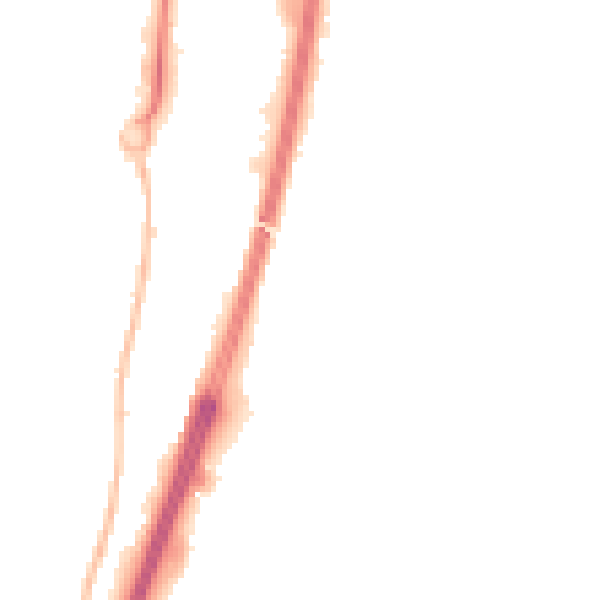 Night-time road noise heatmap for GL2 2BW