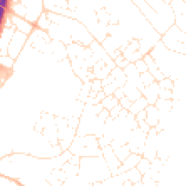 Daytime road noise heatmap for GL2 2EA
