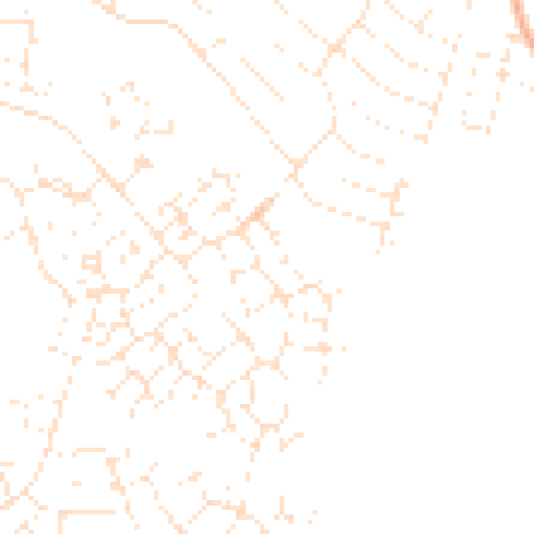 Daytime road noise heatmap for GL2 2ED