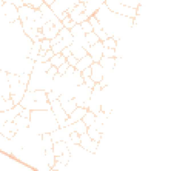Daytime road noise heatmap for GL2 2ER