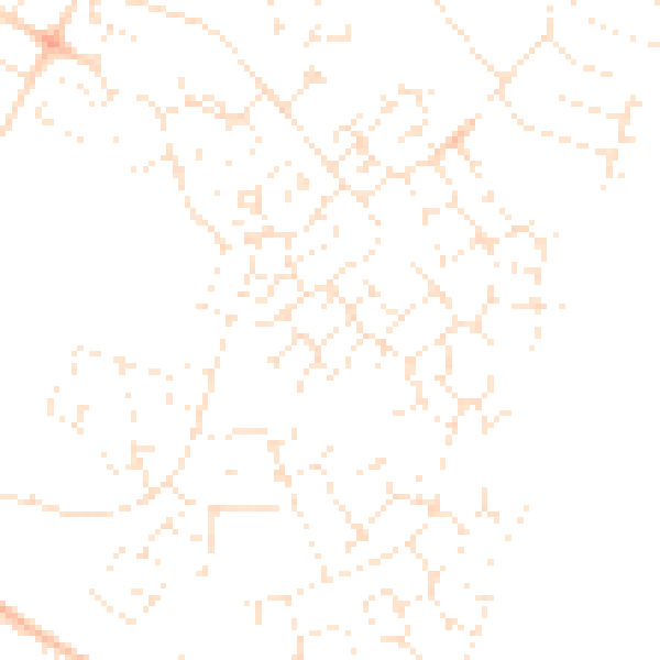 Daytime road noise heatmap for GL2 2FD