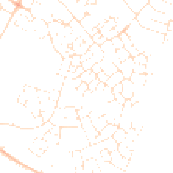 Daytime road noise heatmap for GL2 2FJ