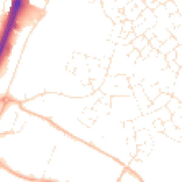 Daytime road noise heatmap for GL2 2GL