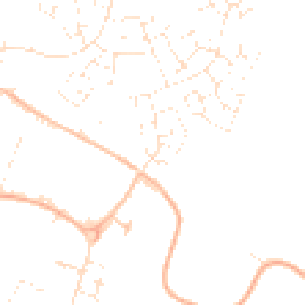 Daytime road noise heatmap for GL2 2HF