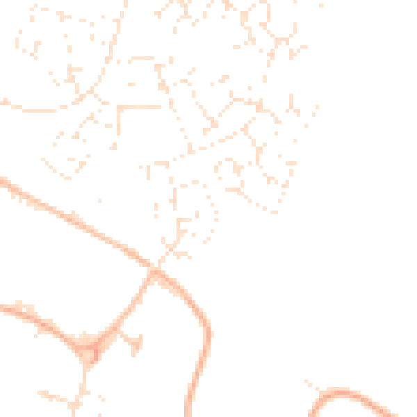 Daytime road noise heatmap for GL2 2HR