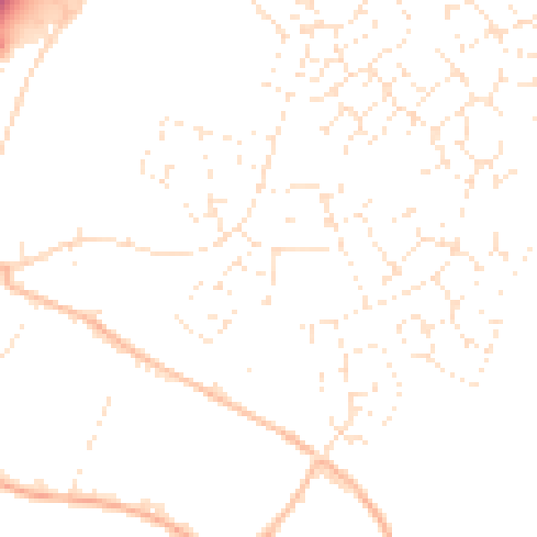 Daytime road noise heatmap for GL2 2HX