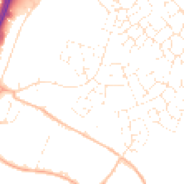 Daytime road noise heatmap for GL2 2HY