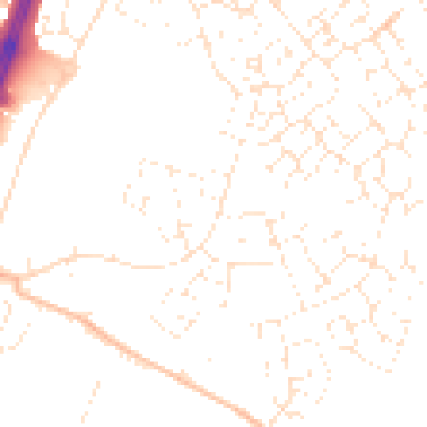 Daytime road noise heatmap for GL2 2JF