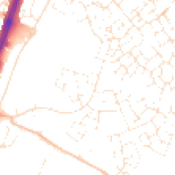 Daytime road noise heatmap for GL2 2JG