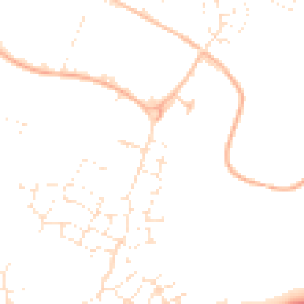 Daytime road noise heatmap for GL2 2JJ