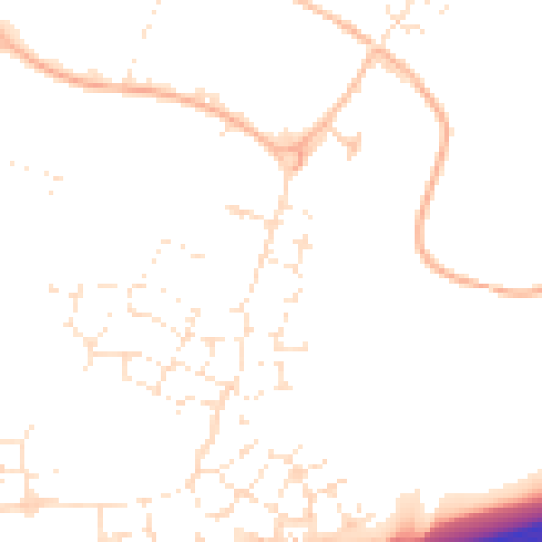 Daytime road noise heatmap for GL2 2JR