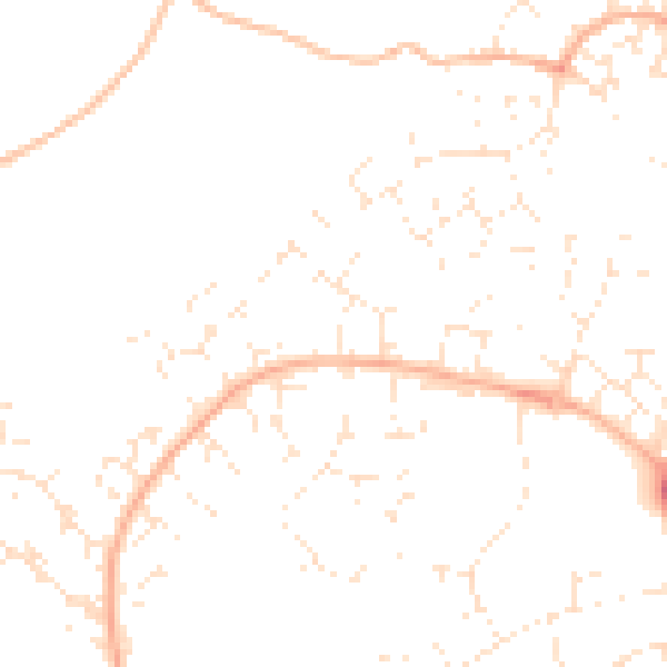 Daytime road noise heatmap for GL2 3NQ
