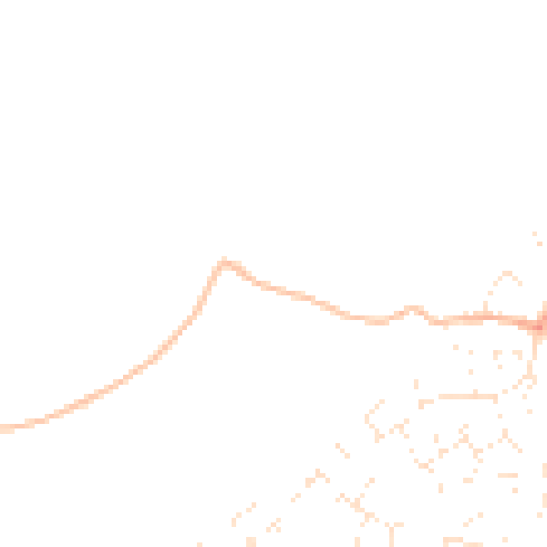 Daytime road noise heatmap for GL2 3NW