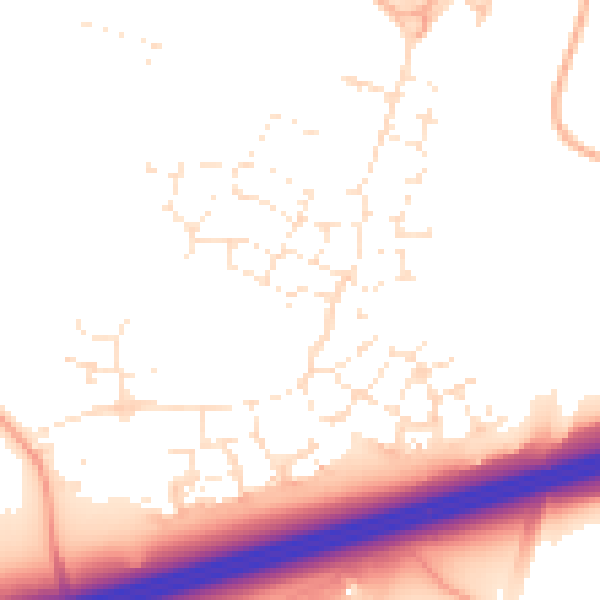 Daytime road noise heatmap for GL2 4AR