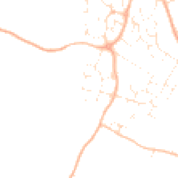 Daytime road noise heatmap for GL2 4BQ