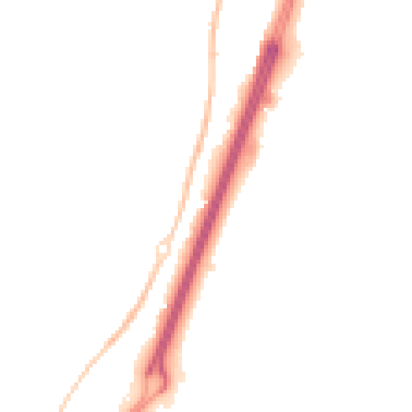 Night-time road noise heatmap for GL2 4BT