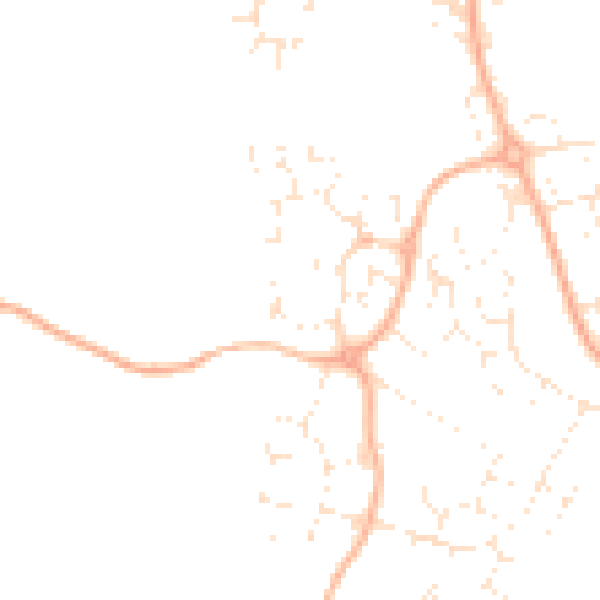 Daytime road noise heatmap for GL2 4JG