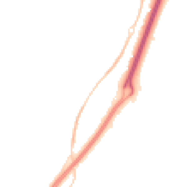 Night-time road noise heatmap for GL2 4QU