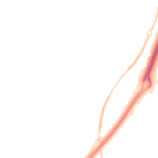 Night-time road noise heatmap for GL2 4TE