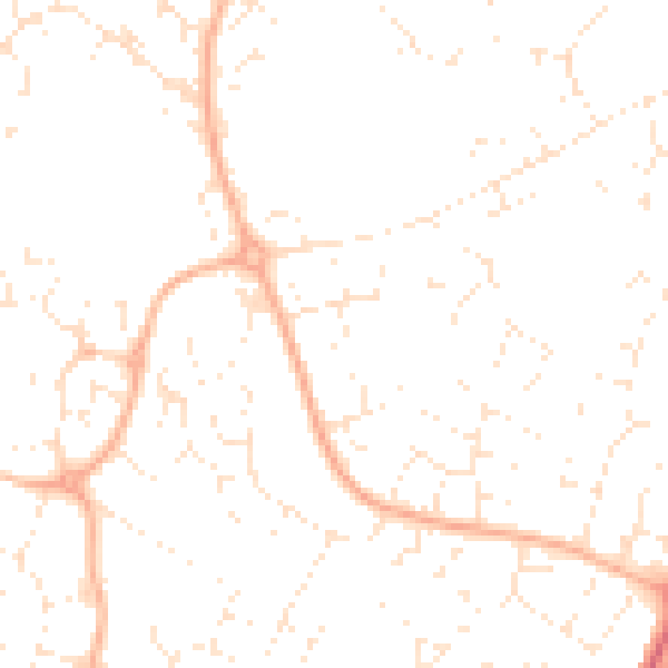 Daytime road noise heatmap for GL2 4TS