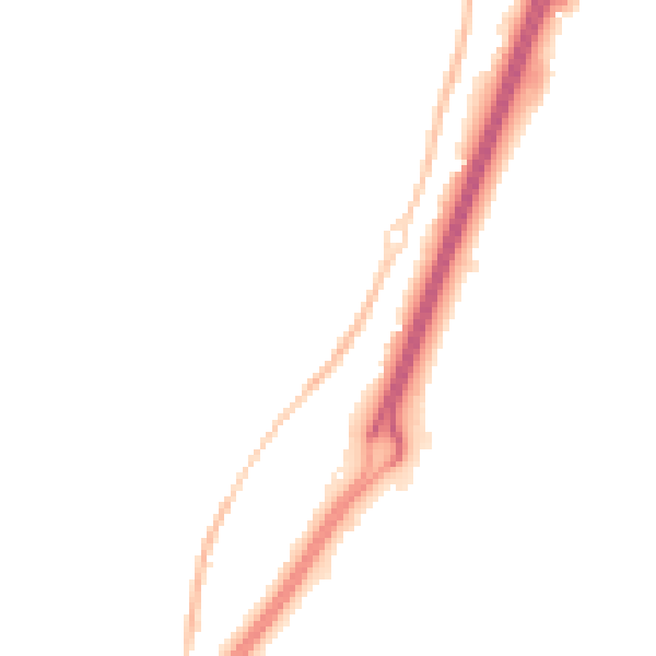 Night-time road noise heatmap for GL2 4XJ