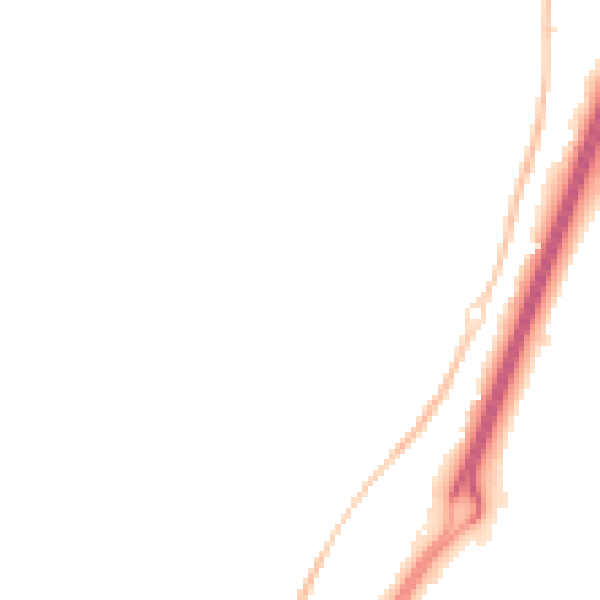 Night-time road noise heatmap for GL2 4XS