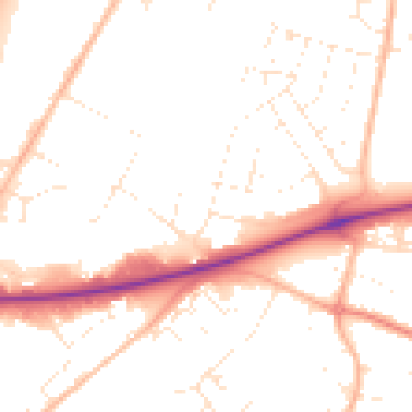 Daytime road noise heatmap for GL2 5AH