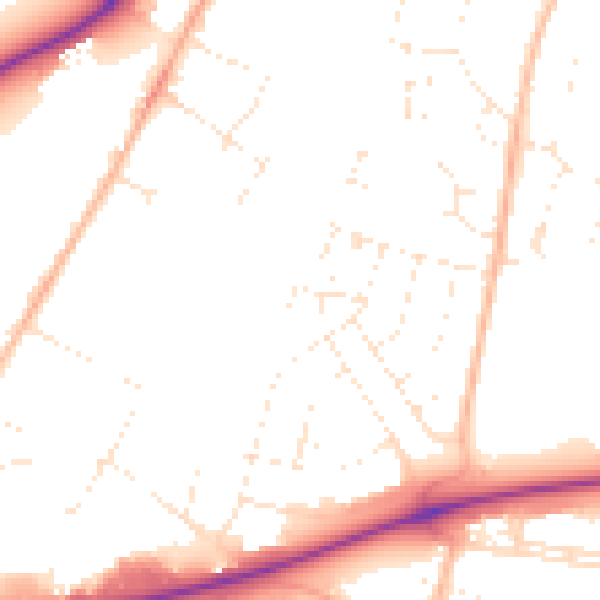 Daytime road noise heatmap for GL2 5BP