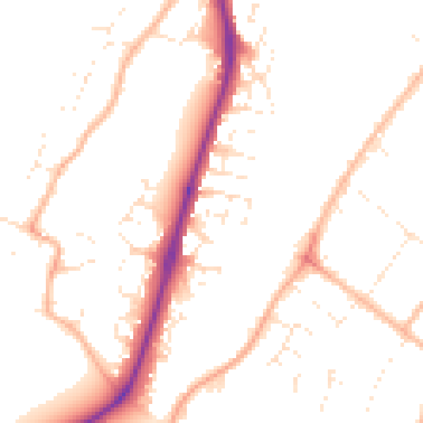 Daytime road noise heatmap for GL2 5DS
