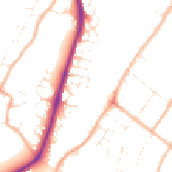 Daytime road noise heatmap for GL2 5EF