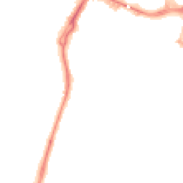 Night-time road noise heatmap for GL2 5FJ