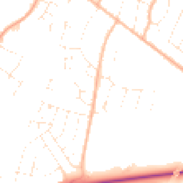 Daytime road noise heatmap for GL2 5FQ