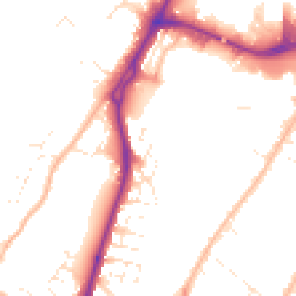 Daytime road noise heatmap for GL2 5FS