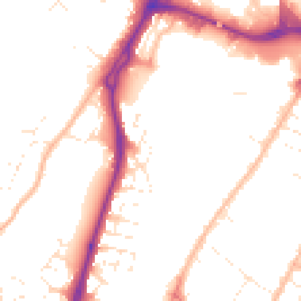 Daytime road noise heatmap for GL2 5FX