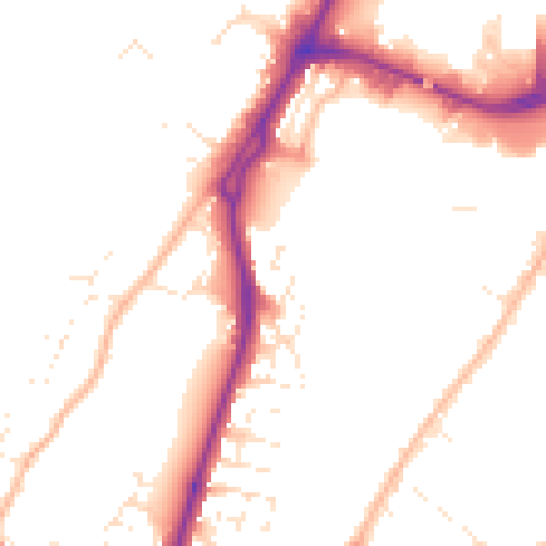 Daytime road noise heatmap for GL2 5FY