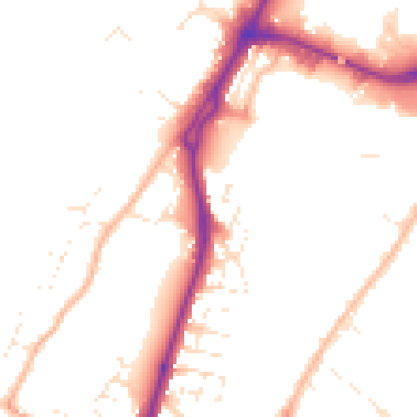 Daytime road noise heatmap for GL2 5GA