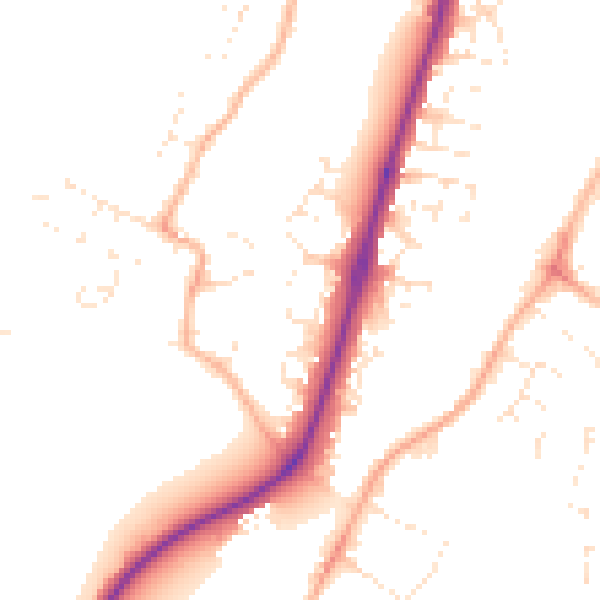 Daytime road noise heatmap for GL2 5GD