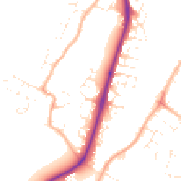 Daytime road noise heatmap for GL2 5GE