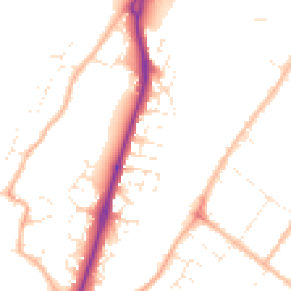 Daytime road noise heatmap for GL2 5GJ