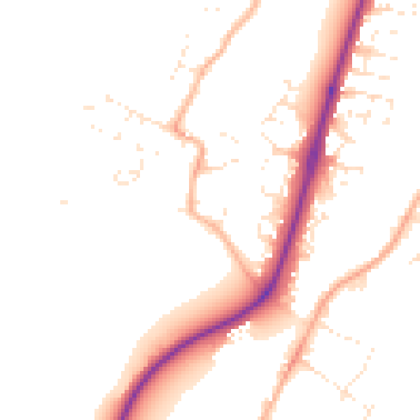 Daytime road noise heatmap for GL2 5GN