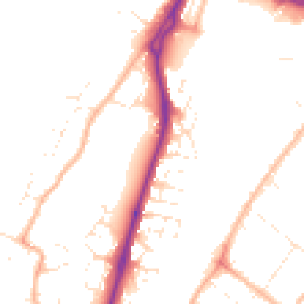 Daytime road noise heatmap for GL2 5GS