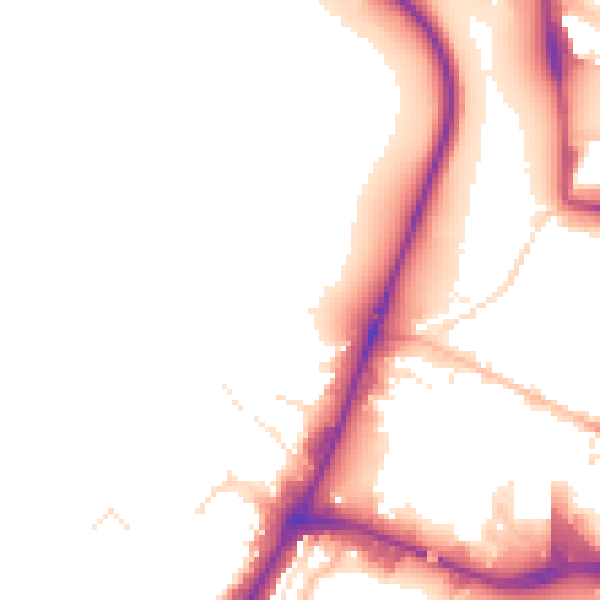 Daytime road noise heatmap for GL2 5HH