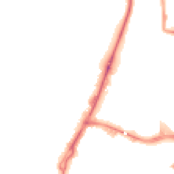 Night-time road noise heatmap for GL2 5HN