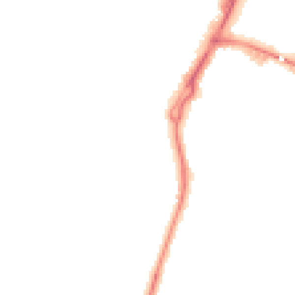 Night-time road noise heatmap for GL2 5JN