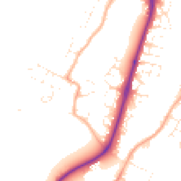 Daytime road noise heatmap for GL2 5JX