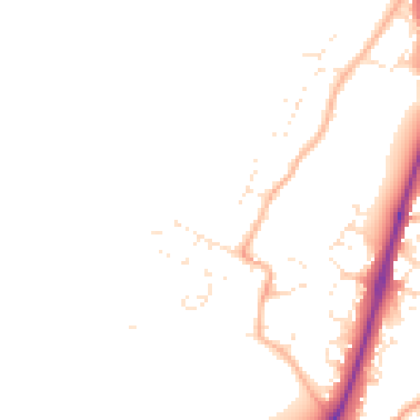 Daytime road noise heatmap for GL2 5LJ