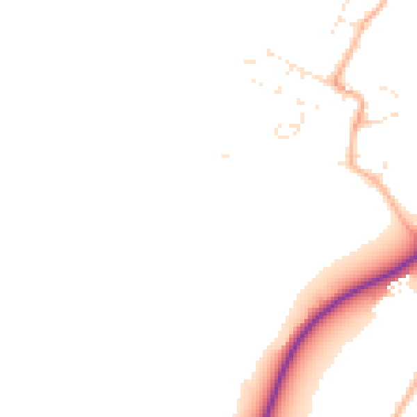 Daytime road noise heatmap for GL2 5LP