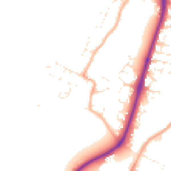 Daytime road noise heatmap for GL2 5LQ