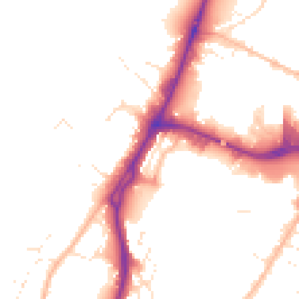 Daytime road noise heatmap for GL2 5SB