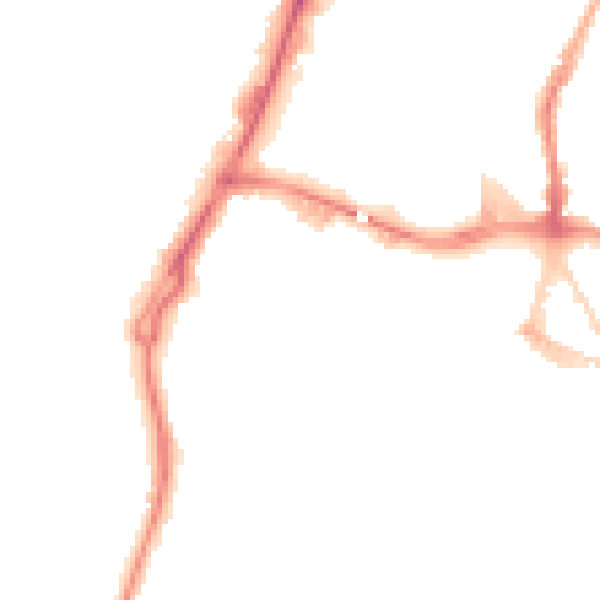 Night-time road noise heatmap for GL2 5SF